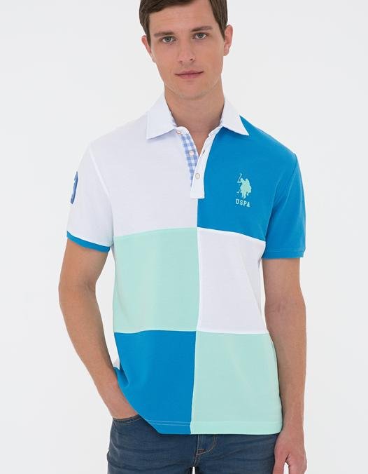 Erkek Kobalt Mavisi Polo Yaka T-Shirt