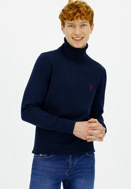 Erkek Lacivert Basic Kazak