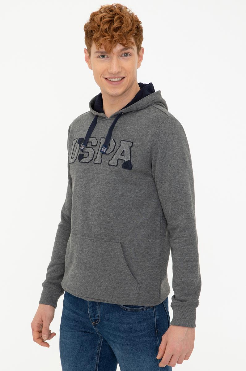 Erkek Antrasit Melanj Basic Sweatshirt