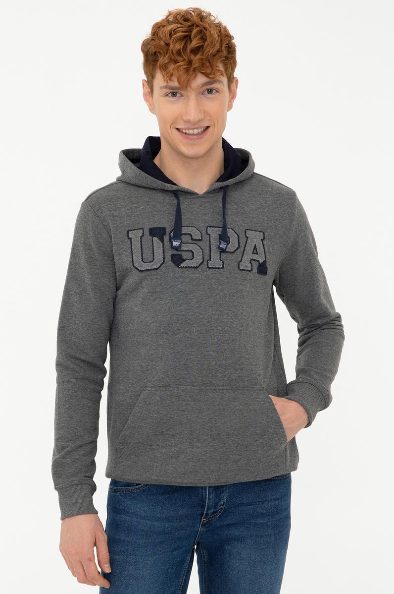 Erkek Antrasit Melanj Basic Sweatshirt