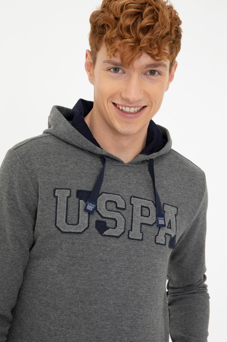 Erkek Antrasit Melanj Basic Sweatshirt