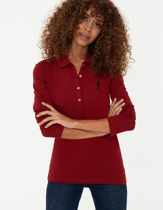 Kadın Kırmızı Basic Sweatshirt