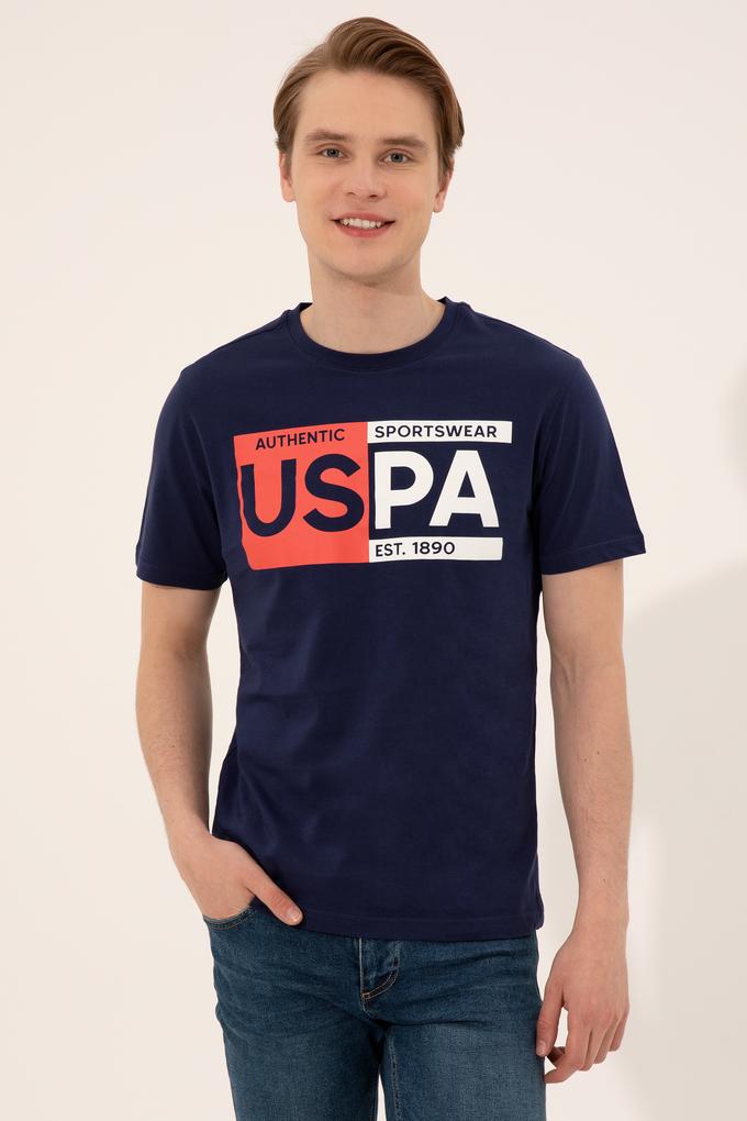 Erkek Lacivert Bisiklet Yaka T-Shirt