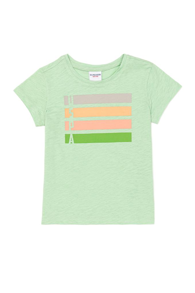Kız Çocuk Mint Yeşili Tişört Basic