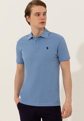 Erkek Koyu Mavi Polo Yaka Basic T-Shirt