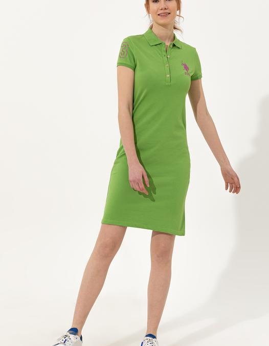 Kadın Yeşil Örme Elbise
