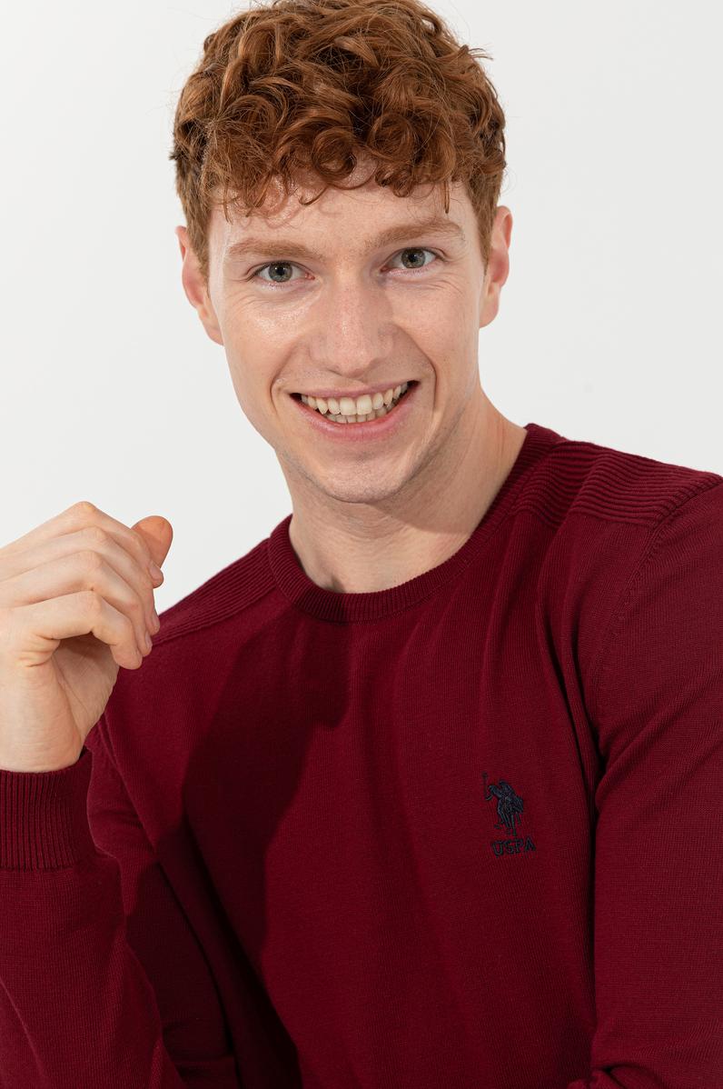 Erkek Bordo Basic Kazak