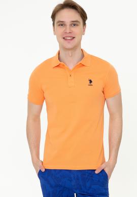 Erkek Turuncu Polo Yaka T-Shirt Basic