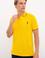 Erkek Koyu Sarı Polo Yaka Basic T-Shirt