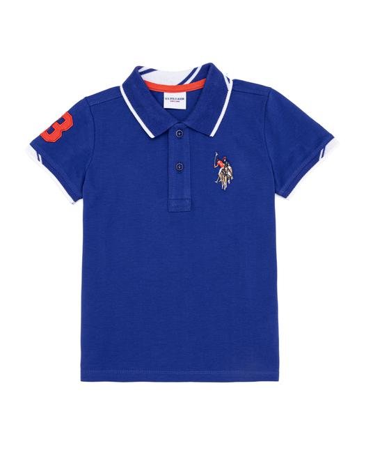 Erkek Çocuk Mavi Basic Polo Yaka Tişört