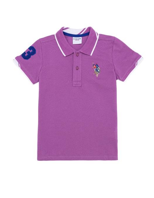 Erkek Çocuk Menekşe Basic Polo Yaka Tişört