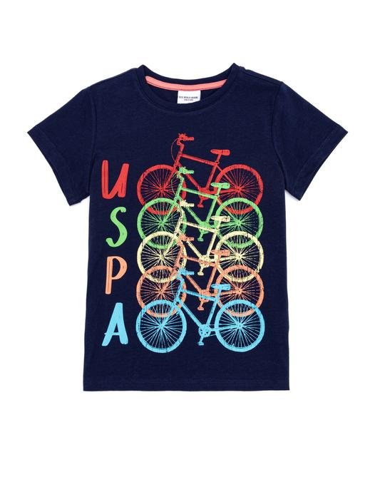 Çocuk Lacivert Bisiklet Yaka Tişört