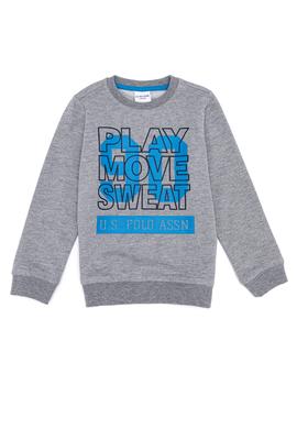 Erkek Çocuk Gri Melanj Sweatshirt