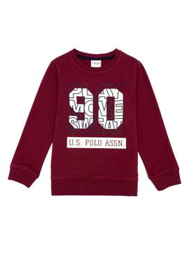 Çocuk Vişne Bisiklet Yaka Sweatshirt