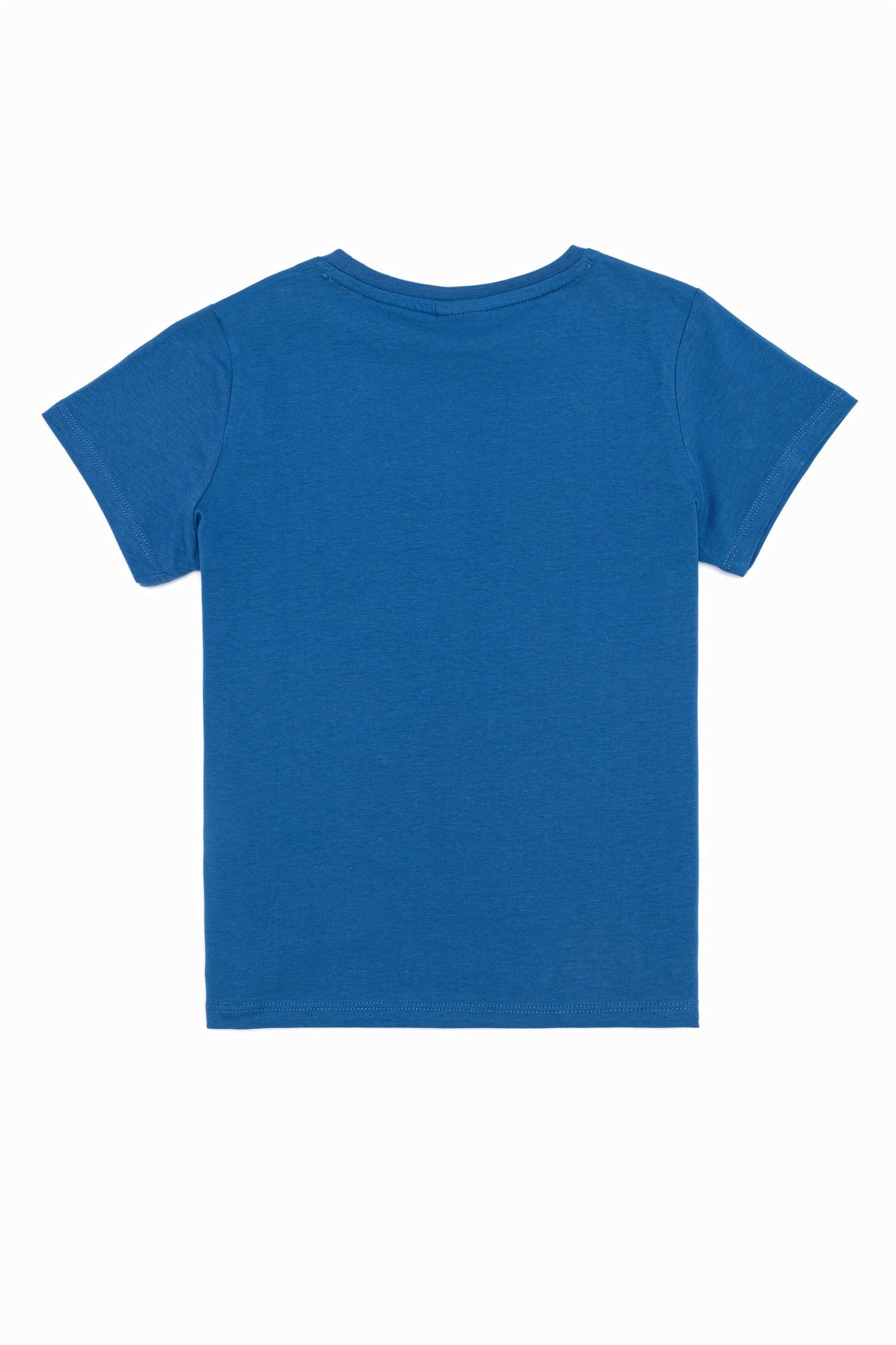Erkek Çocuk Kobalt Mavisi Bisiklet Yaka Tişört