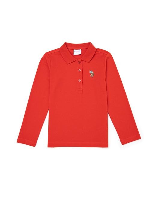 Kız Çocuk Kırmızı Sweatshirt Basic