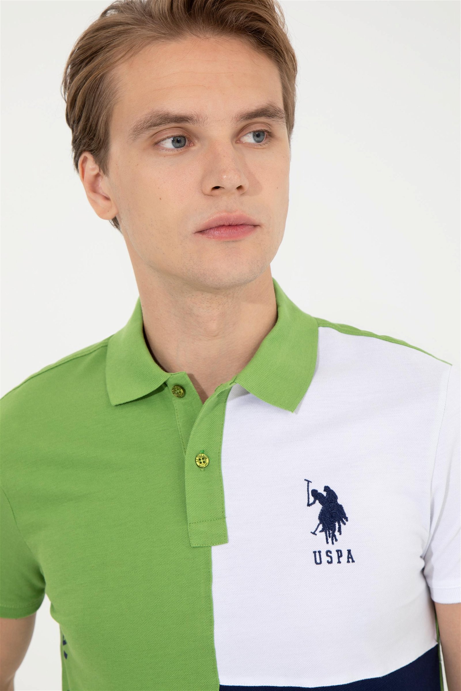 Erkek Elma Yeşili Polo Yaka Tişört