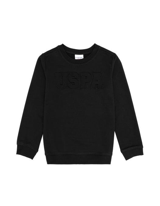 Erkek Çocuk Siyah Basic Sweatshirt