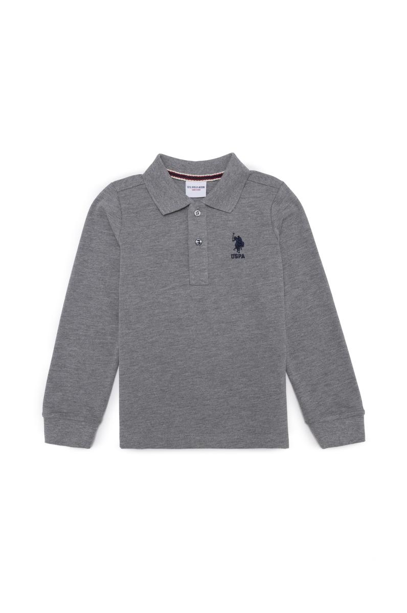 Erkek Çocuk Gri Melanj Basic Sweatshirt