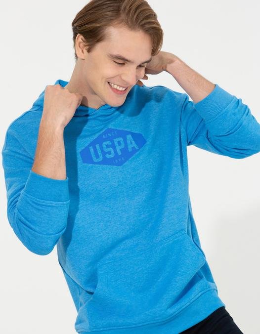 Erkek Kobalt Melanj Comfort Sweatshirt