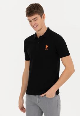Erkek Siyah Basic Polo Yaka Tişört