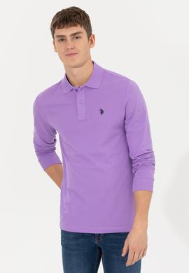 Erkek Lila Basic Sweatshirt