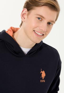Erkek Lacivert Kapüşonlu Sweatshirt
