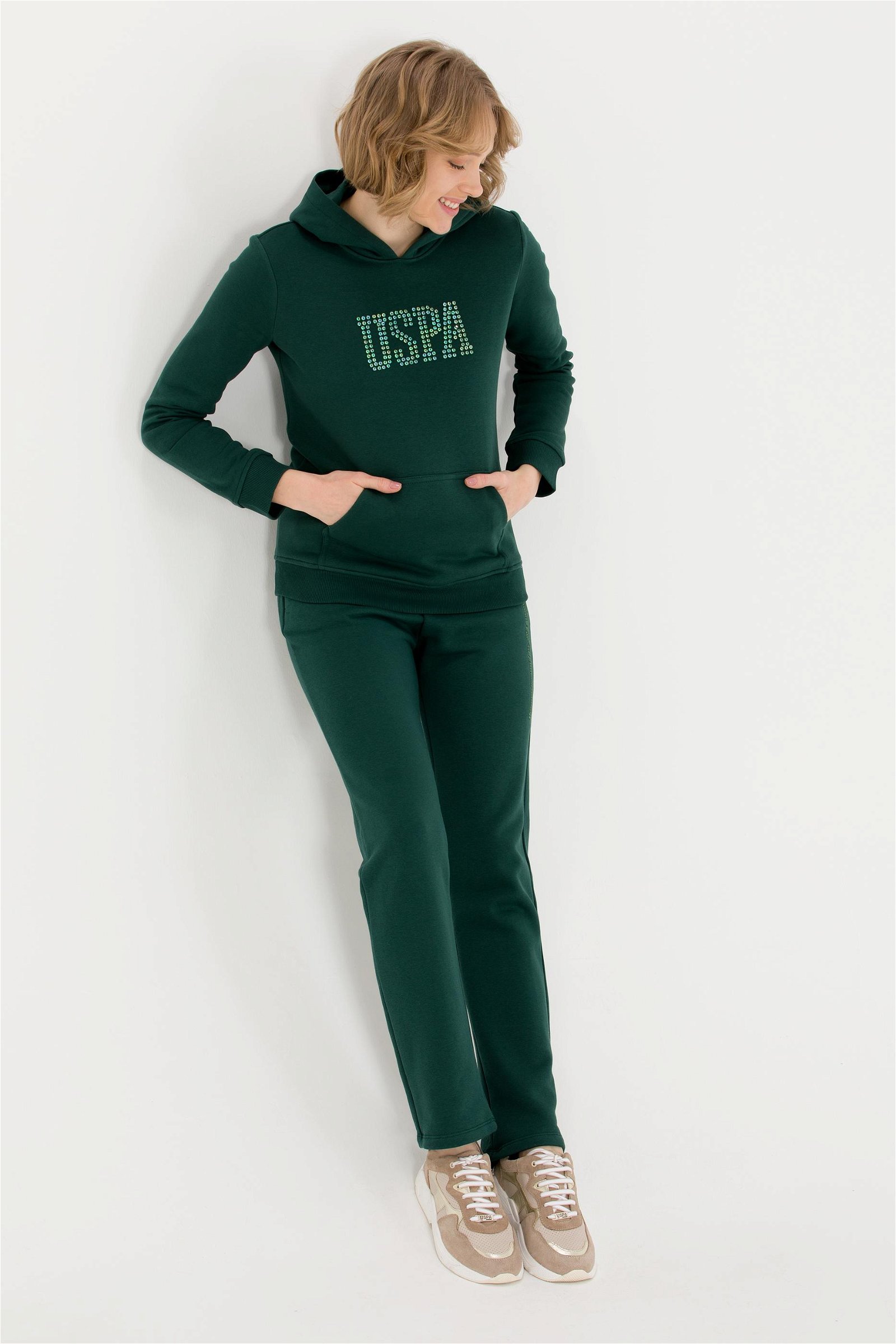 Kadın Yeşil Basic Sweatshirt