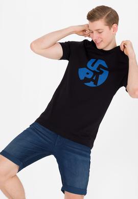 Erkek Siyah Bisiklet Yaka T-Shirt