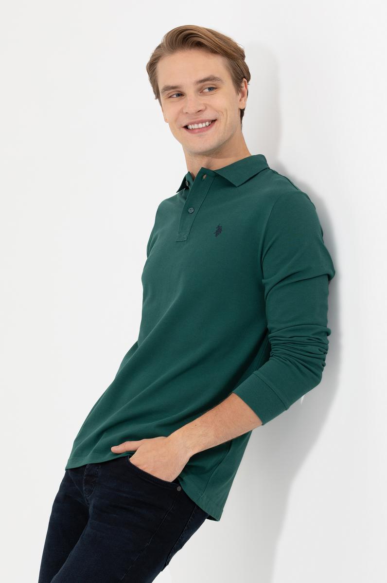 Erkek Koyu Yeşil Basic Sweatshirt