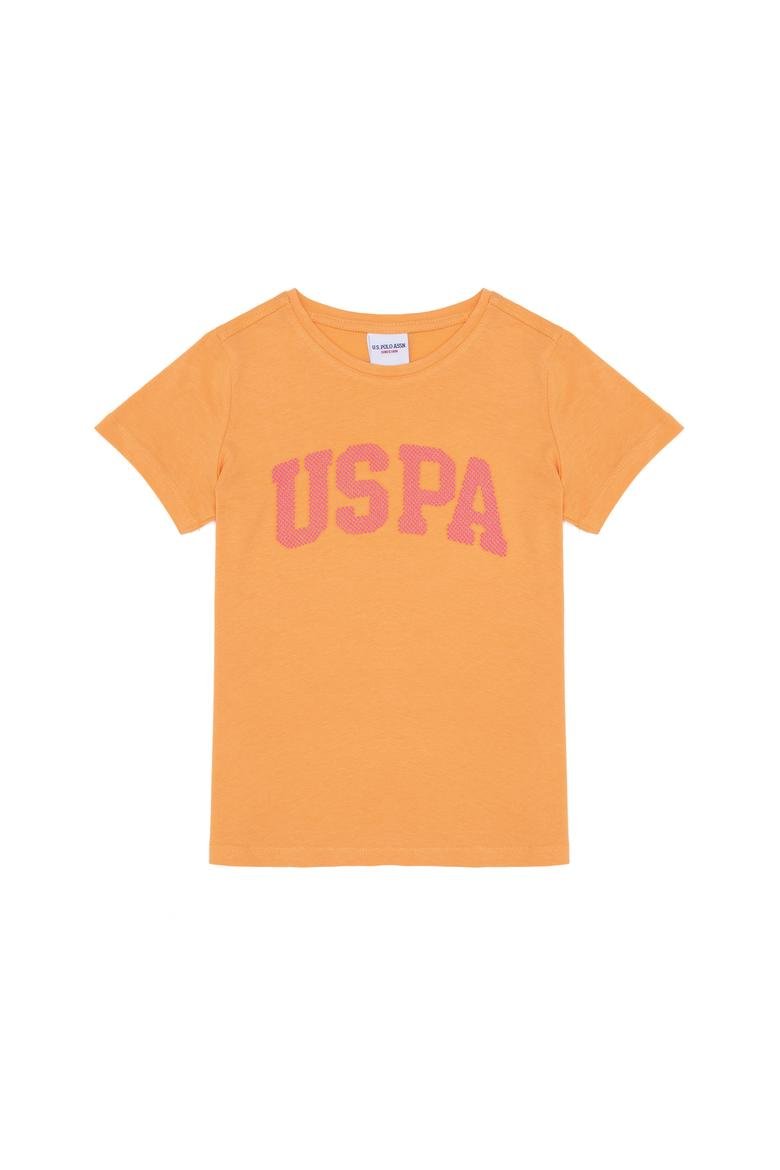 Kız Çocuk Turuncu Basic T-shirt