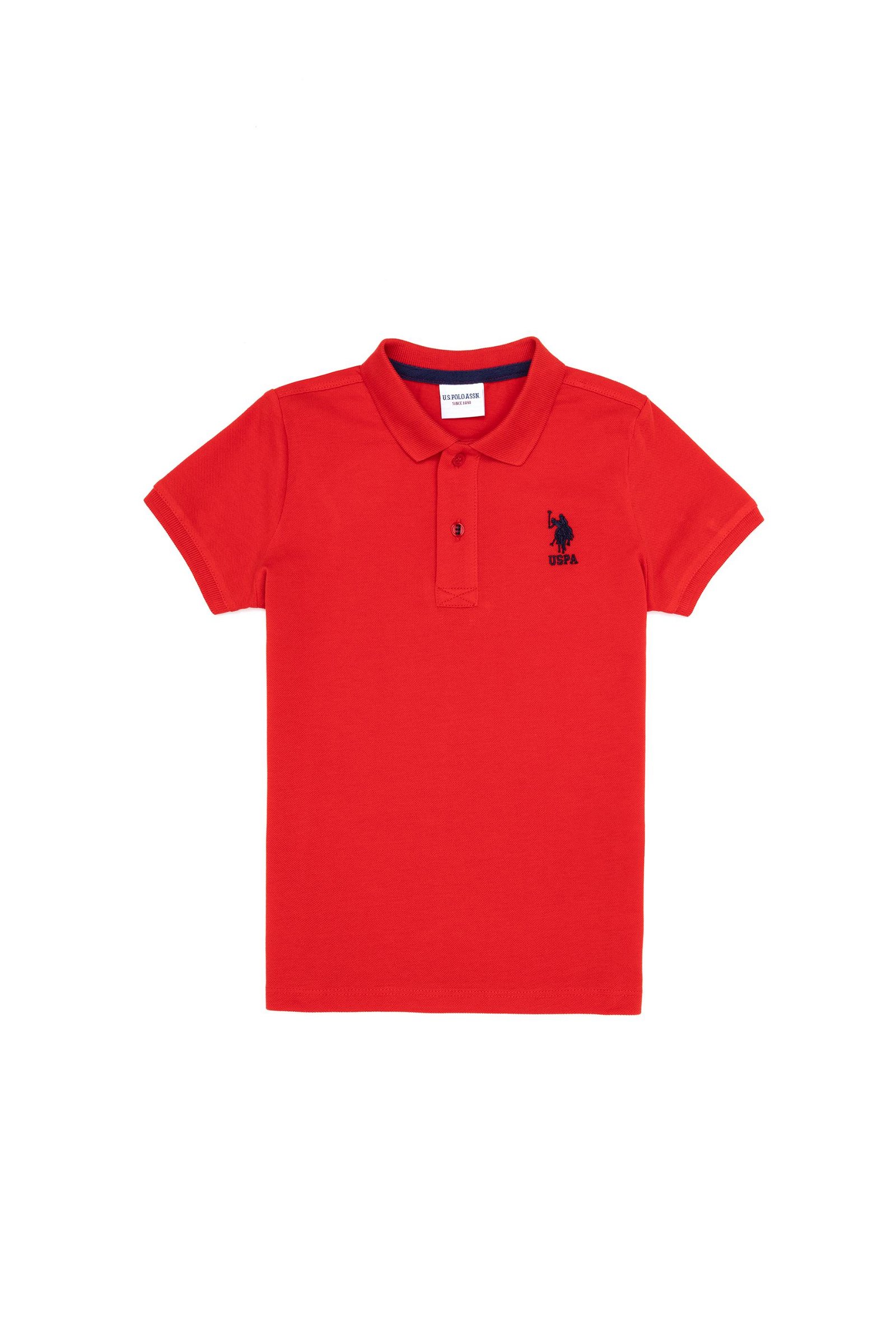 Erkek Çocuk Kırmızı Basic Polo Yaka T-Shirt