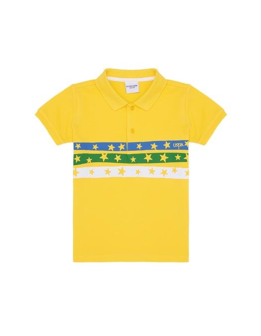 Erkek Çocuk Koyu Sarı Polo Yaka Tişört