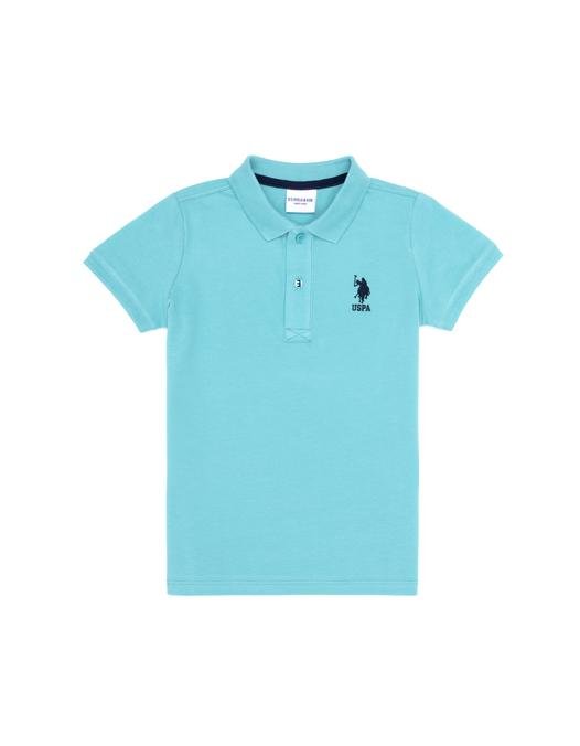 Erkek Çocuk Mint Basic Polo Yaka Tişört