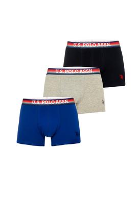 Erkek Gri Melanj 3'lü Boxer