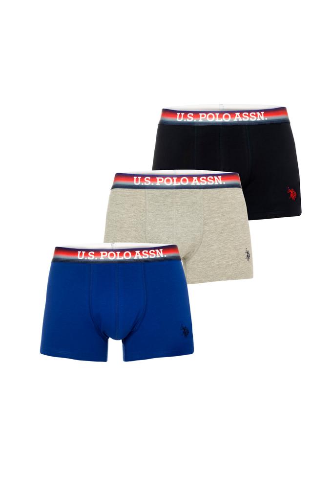 Erkek Gri Melanj 3'lü Boxer