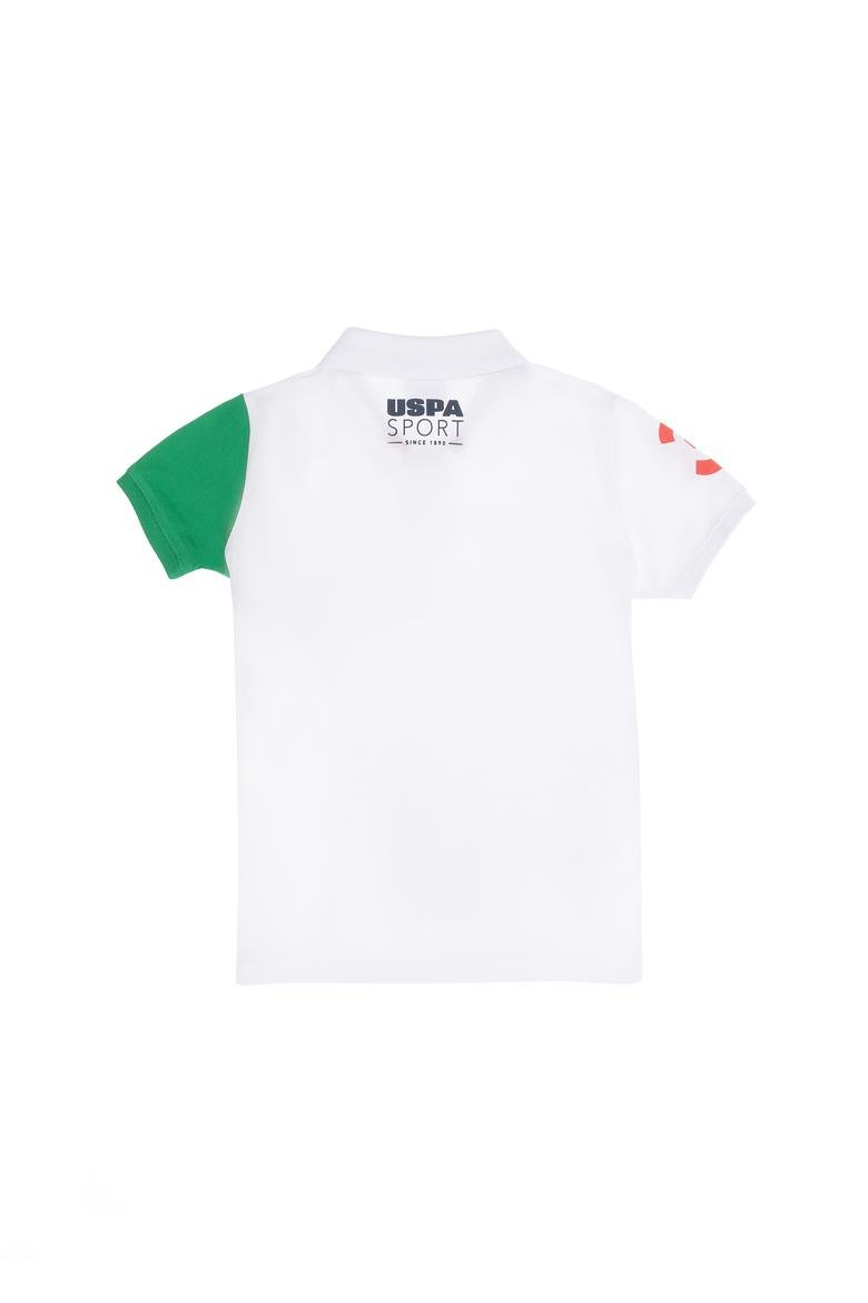 Erkek Çocuk Beyaz Polo Yaka T-Shirt_1