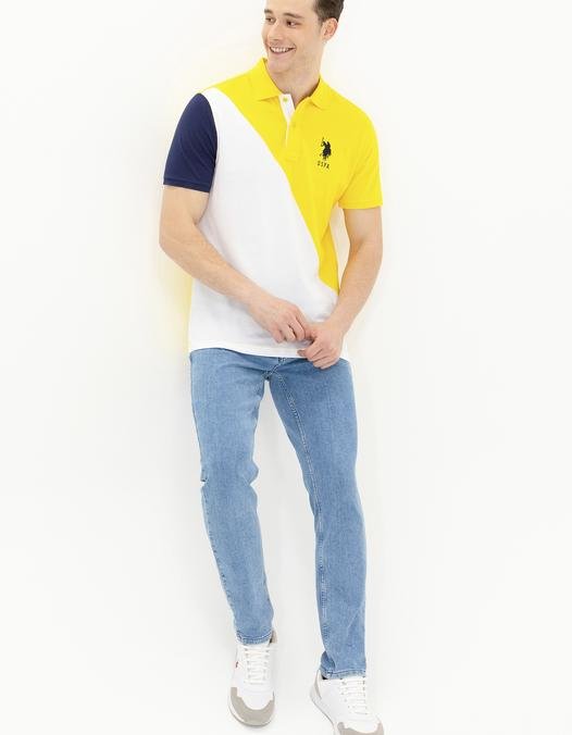 Erkek Koyu Sarı Polo Yaka T-Shirt