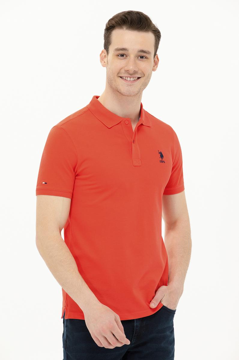 Erkek Kırmızı Basic Polo Yaka Tişört