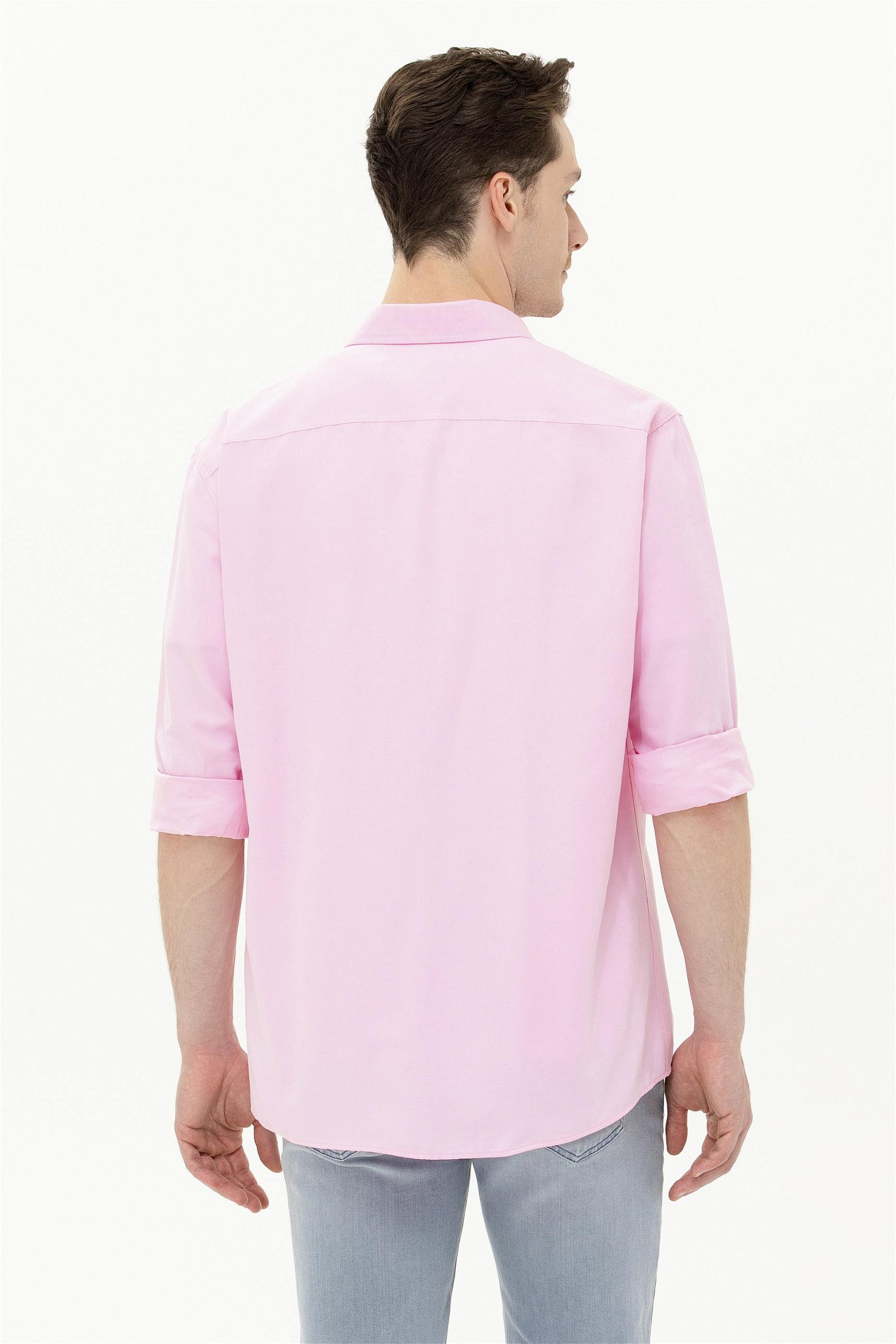 Erkek Manolya Uzun Kollu Basic Gömlek