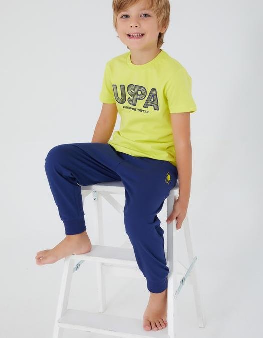 Erkek Çocuk Neon Sarı Pijama Takımı