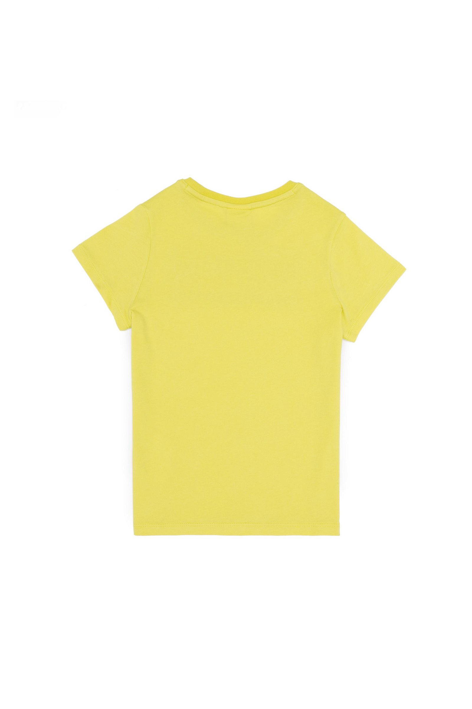 Çocuk Neon Sarı Bisiklet Yaka Tişört