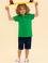 Erkek Çocuk Yeşil Basic Polo Yaka Tişört
