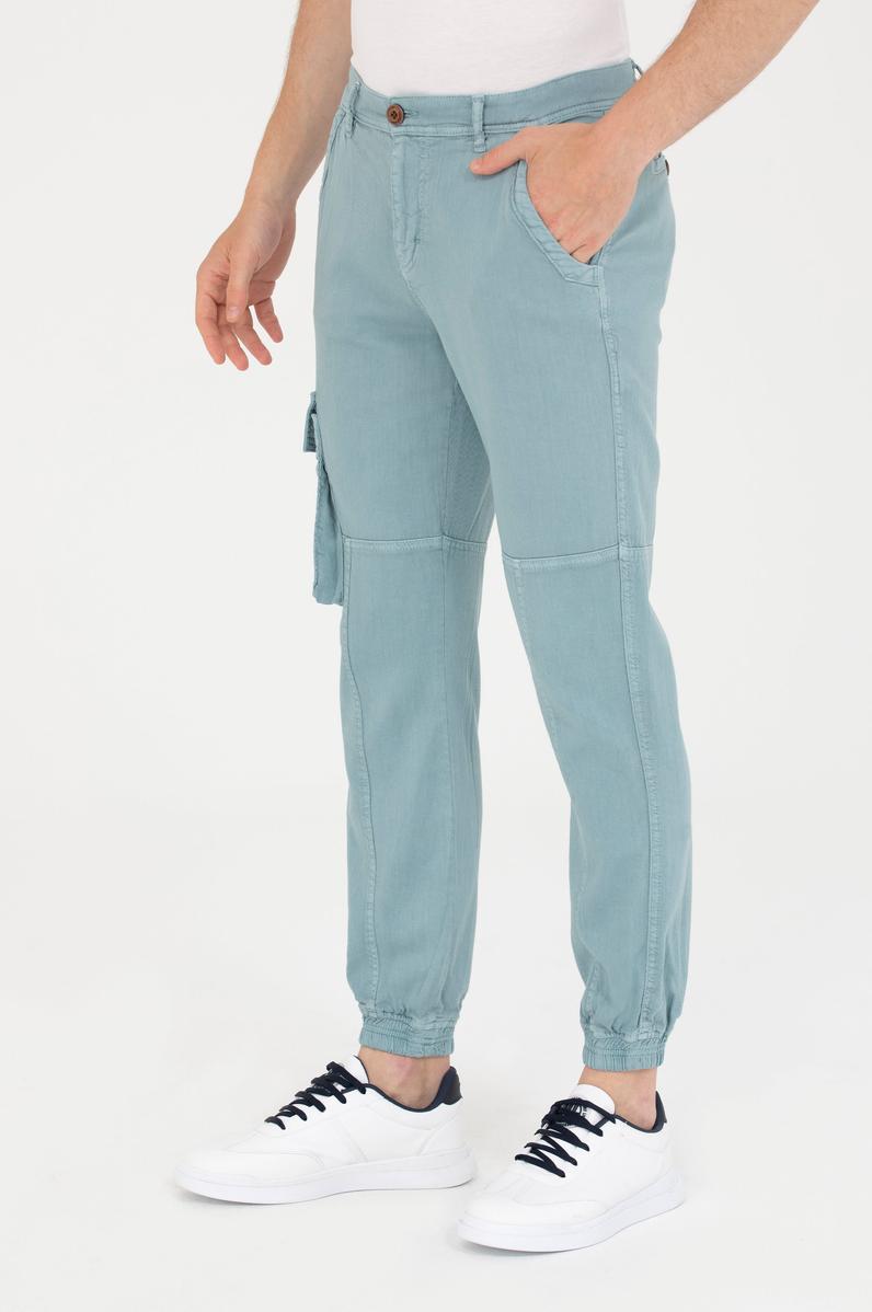 Erkek Mint Kanvas Pantolon