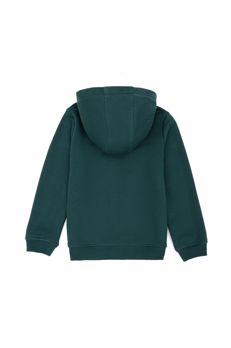 Erkek Bebek Koyu Yeşil Basic Sweatshirt