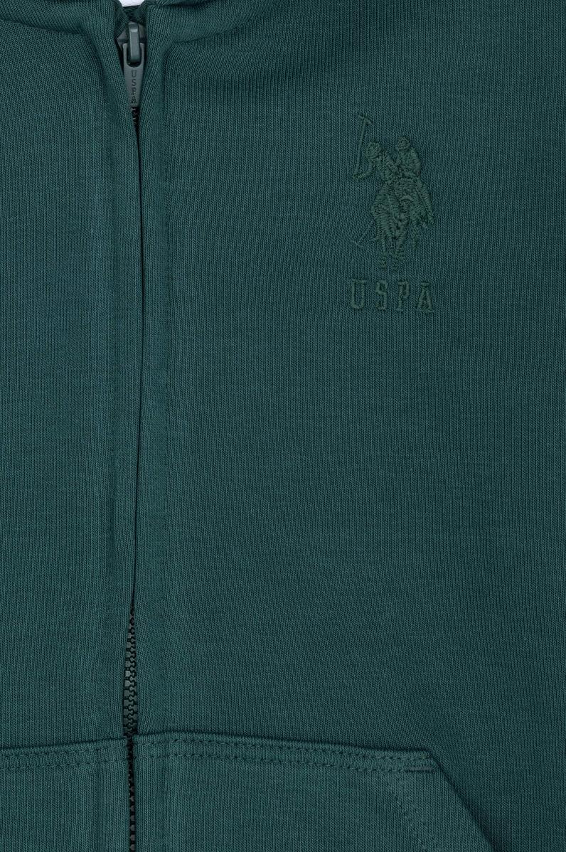 Erkek Bebek Koyu Yeşil Basic Sweatshirt