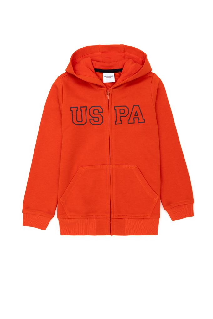 Çocuk Turuncu Kapüşonlu Sweatshirt