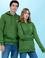 Yeşil Kapüşonlu Basic Sweatshirt