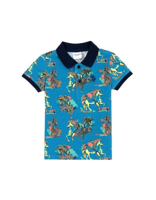 Erkek Çocuk İndigo Polo Yaka Tişört