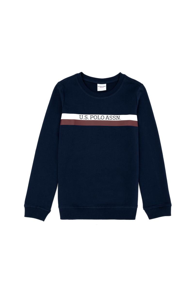 Erkek Çocuk Lacivert Basic Bisiklet Yaka Sweatshirt